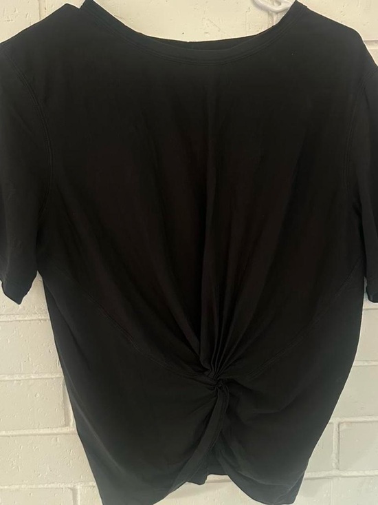 lululemon athletica Tops - Lululemon Black Twist-Front Short Sleeve Top